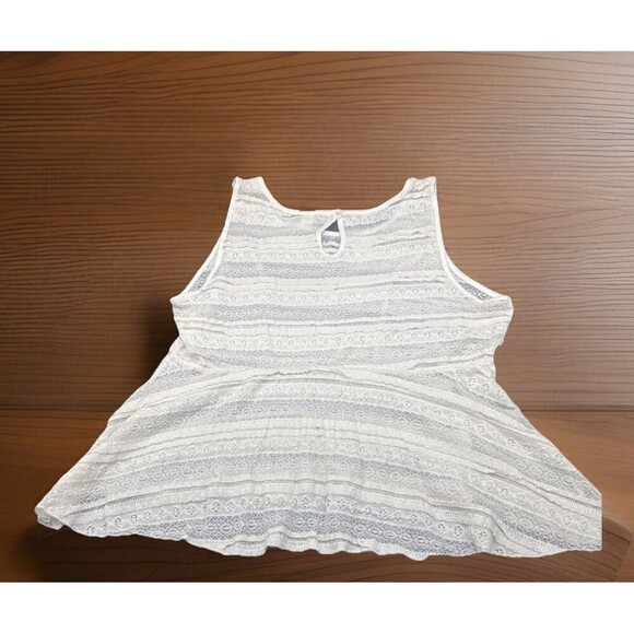 Torrid Women’s Cream Lace Tiered Babydoll Tank Top Sz 1X Cottage Core Fairy Boho - Picture 7 of 9